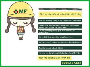 công ty sửa chữa và hoàn thiện nhà 5 tầng