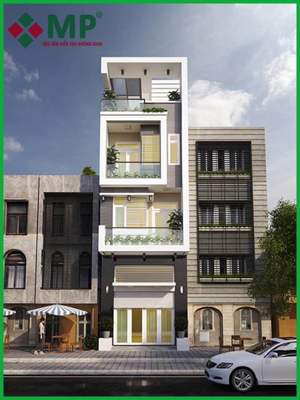 Mẫu nhà phố 4 tầng hiện đại nhất năm 2020