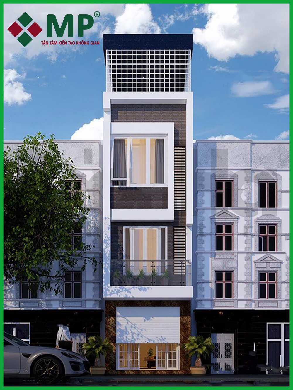 Mẫu nhà phố 4 tầng hiện đại nhất năm 2020