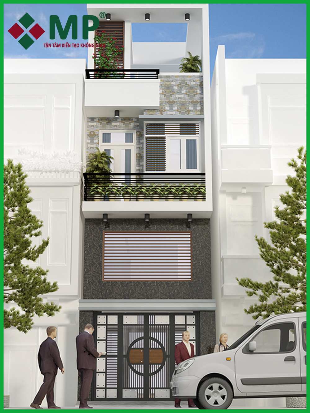 Mẫu nhà phố 4 tầng hiện đại nhất năm 2020