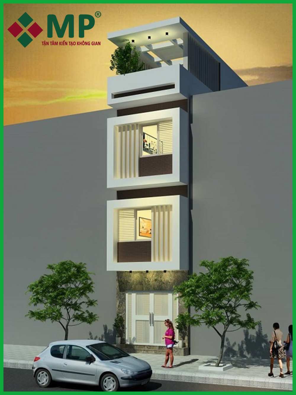 Mẫu nhà phố 4 tầng hiện đại nhất năm 2020
