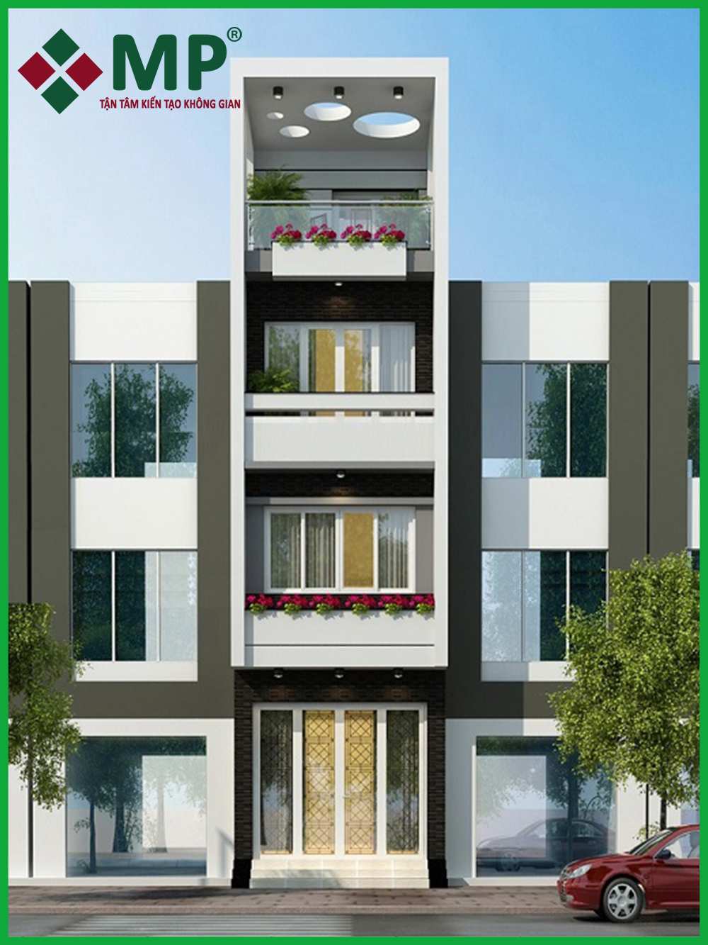 Mẫu nhà phố 4 tầng hiện đại nhất năm 2020