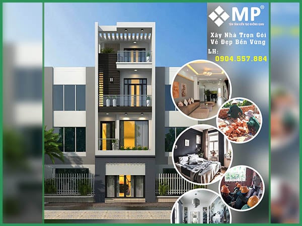 xây dựng nhà phố trọn gói 4 tầng gò vấp anh tuấn