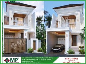 xây nhà phố trọn gói 2 tầng