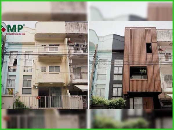 sửa chữa nhà phố 2 tầng xập xệ