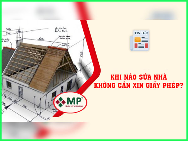 sửa nhà không cần xin giấy phép