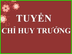 chỉ huy trưởng