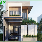 thiết kế kiến trúc hiện đại 2 tầng