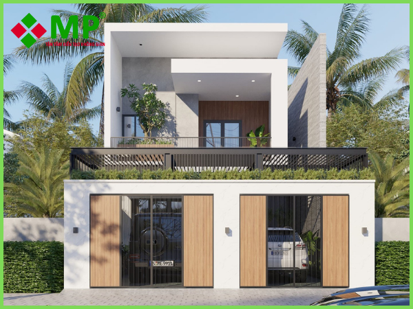 phối cảnh nhà 2 tầng