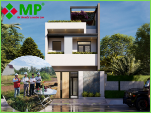 xây nhà 1 trêt 1 lầu anh tuấn tại long an