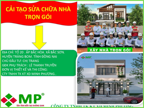 thi công sửa nhà chị trang