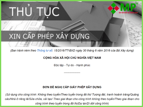 giấy phép xây dựng 2024