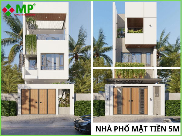 nhà phố mặt tiền 5m