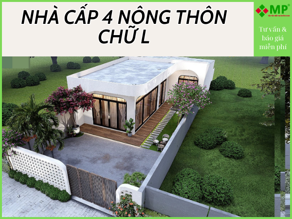 nhà cấp 4 nông thôn chữ L