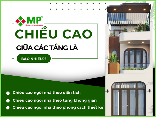 chiều cao giữa các tầng
