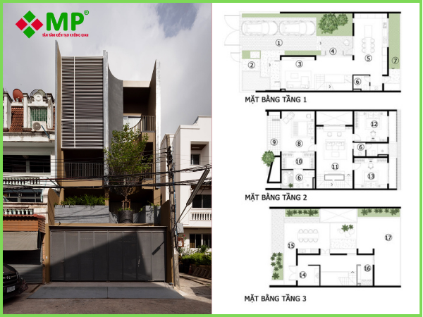 nhà phố hiện đại 3 tầng