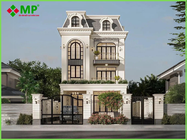 mặt tiền nhà phố tân cổ điển
