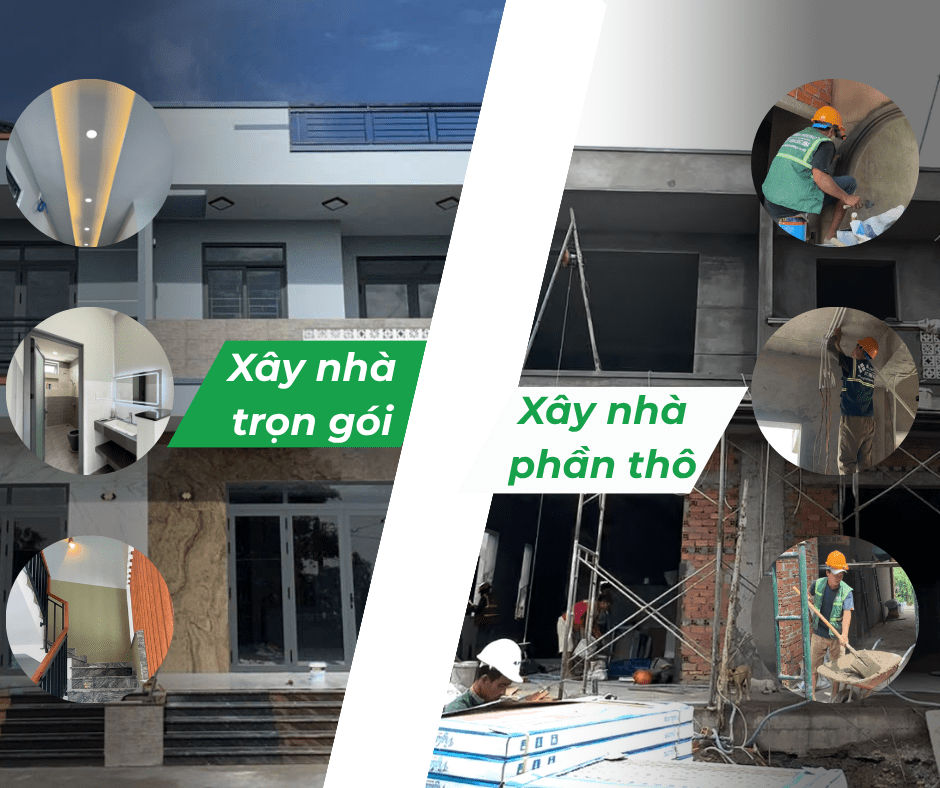 Lựa chọn xây nhà trọn gói hay xây thô