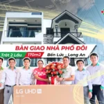 bàn giao xây nhà phố đôi 170m2 tại Long An