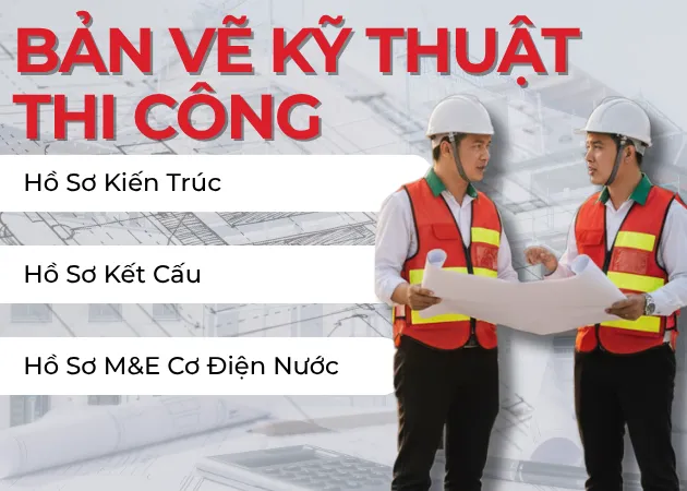 bản vẽ xây dựng, bản vẽ kỹ thuật thi công