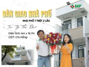 bàn giao nhà phố thủ đức 1 trệt 2 lầu 4x16.7m