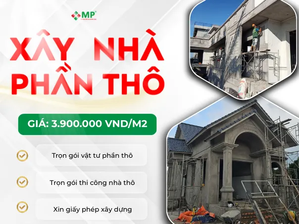 giá xây nhà thô năm 2026