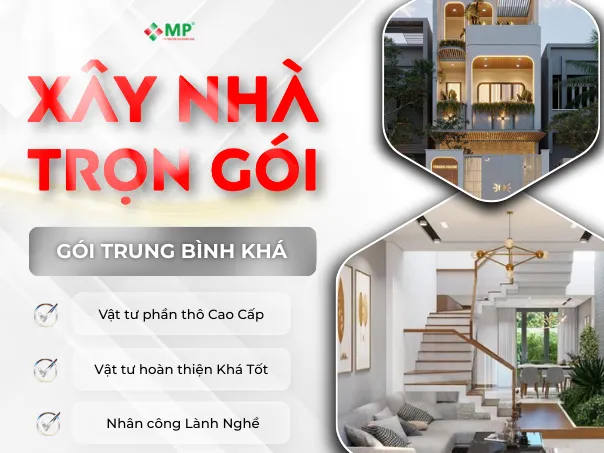 giá xây nhà trọn gói trung bình khá 2026